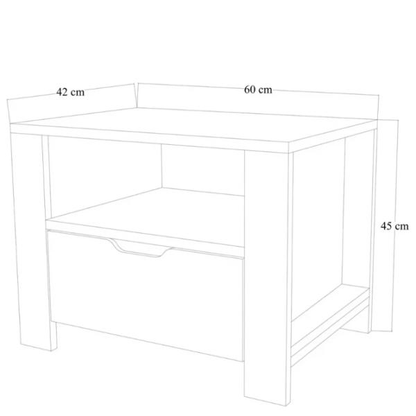 Тумбочки Trendy Nisan 45 x 60 x 42см / ДСП меламин / Дуб photo 8