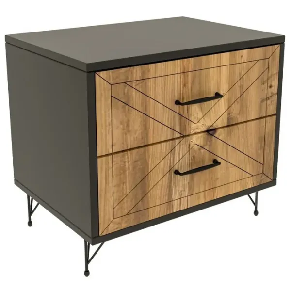 Тумбочки Trendy Felicita 55 x 50 x 40см / ДСП меламин / Антрацит photo 1