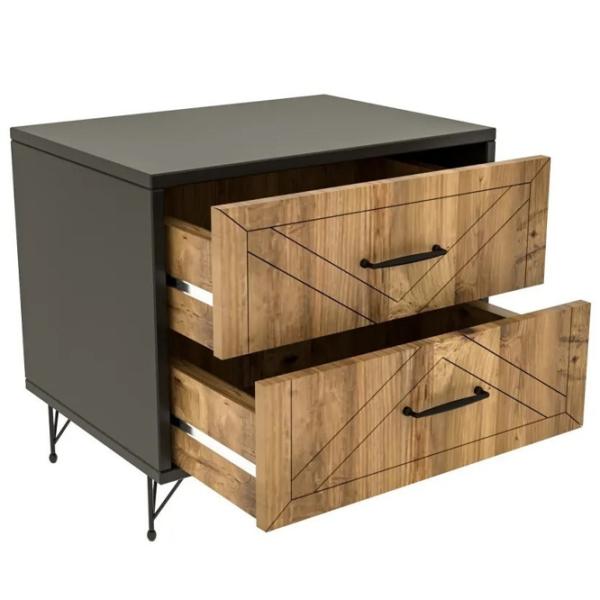 Тумбочки Trendy Felicita 55 x 50 x 40см / ДСП меламин / Антрацит photo 2