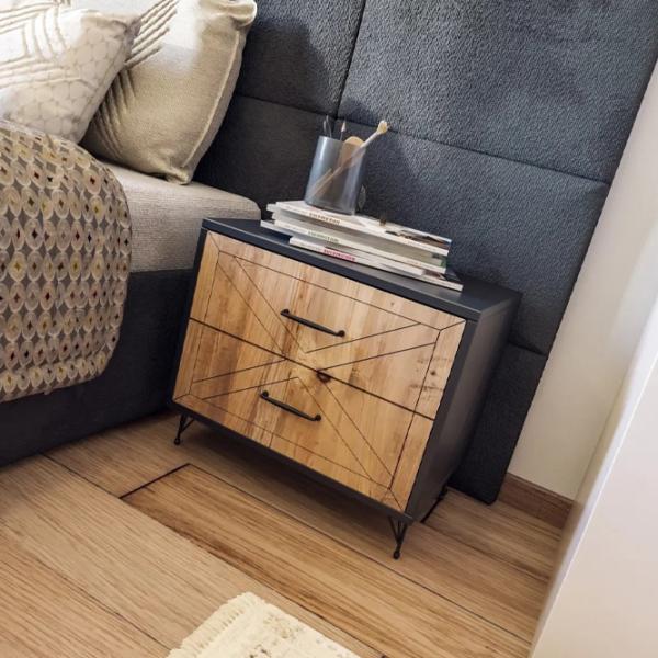 Тумбочки Trendy Felicita 55 x 50 x 40см / ДСП меламин / Антрацит photo 4