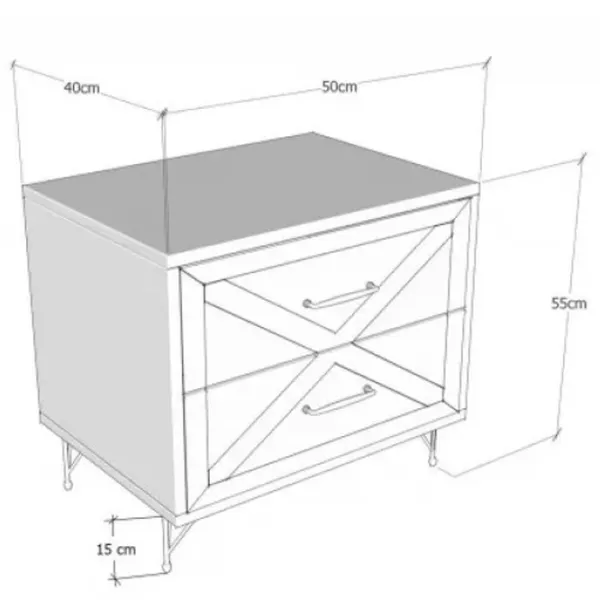 Тумбочки Trendy Felicita 55 x 50 x 40см / ДСП меламин / Антрацит photo 5