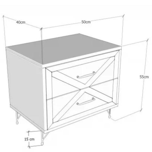 Тумбочки Trendy Felicita 55 x 50 x 40см / ДСП меламин / Антрацит photo 5