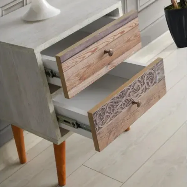 Noptiere Trendy Malmo 55 x 40 x 35 / PAL melaminat / White photo 4