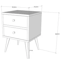 Тумбочки Trendy Malmo 55 x 40 x 35см / ДСП меламин / White photo 5