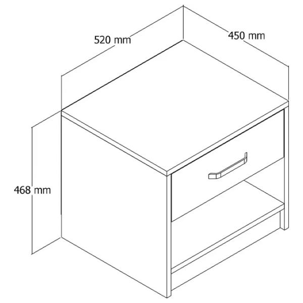 Тумбочки Trendy Grande 46.8 x 52 x 45см / ДСП меламин / Wood photo 5