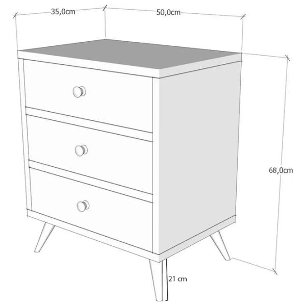Тумбочки Trendy Liza 68 x 50 x 35см / ДСП меламин / White photo 5