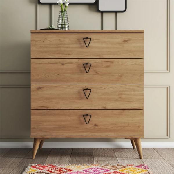 Comodă Trendy Versa 91 x 80 x 45 / PAL / Stejar photo 2