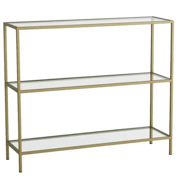 Comodă Trendy D101 85 x 100 x 30 / Sticlă / Gold photo 1