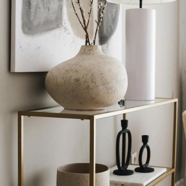 Comodă Trendy D101 85 x 100 x 30 / Sticlă / Gold photo 2