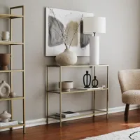 Comodă Trendy D101 85 x 100 x 30 / Sticlă / Gold photo 4