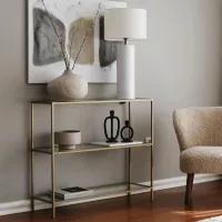 Comodă Trendy D101 85 x 100 x 30 / Sticlă / Gold photo 5