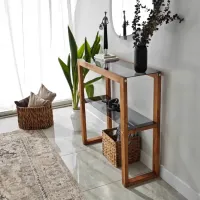 Комод Trendy Via 85 x 85 x 31см / Массив / Орех photo 5