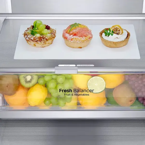 Frigider LG GBV7280DPY cu congelator jos 387 l / 203 cm / Inox photo 9