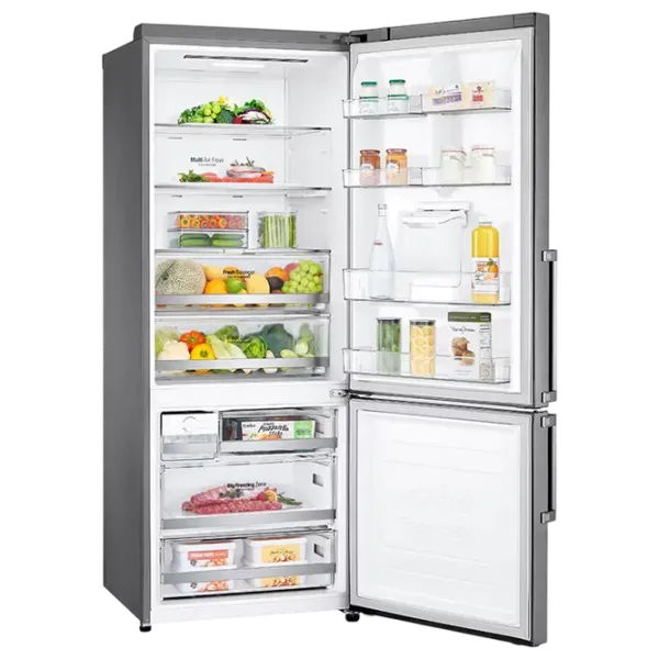 Frigider LG GBF567PZCMB cu congelator jos 431 l / 185 cm / Inox photo 2