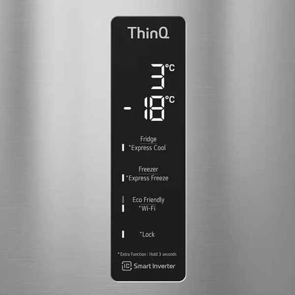 Frigider LG GBF567PZCMB cu congelator jos 431 l / 185 cm / Inox photo 11