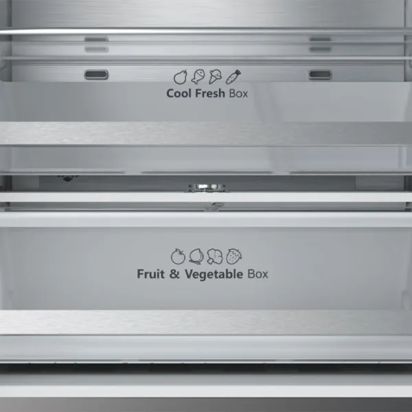 Frigider Hisense RF632N4AFE1 cu congelator jos 485 l / 200 cm / Black photo 11