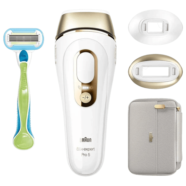 Эпилятор Braun Silk-expert Pro 5 Сухая / Золотой Белый photo 1