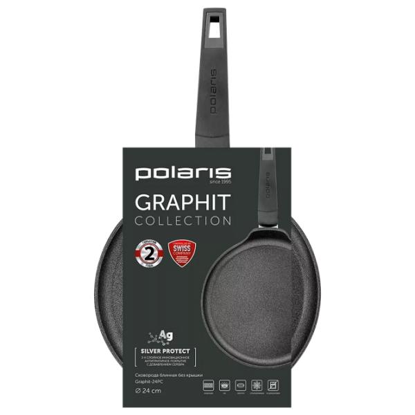 Сковорода Polaris Graphit 24PC Для блинов / 24 см / Черный photo 5