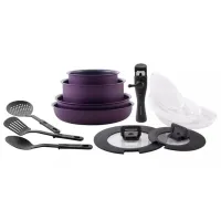 Набор кастрюль Polaris EasyKeep-14D 1.5л Алюминий / Фиолетовый