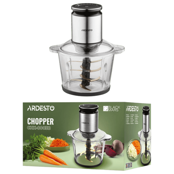 Aparat de mărunţit Ardesto CHK-8003B 3 l / 800 W / Inox photo 10