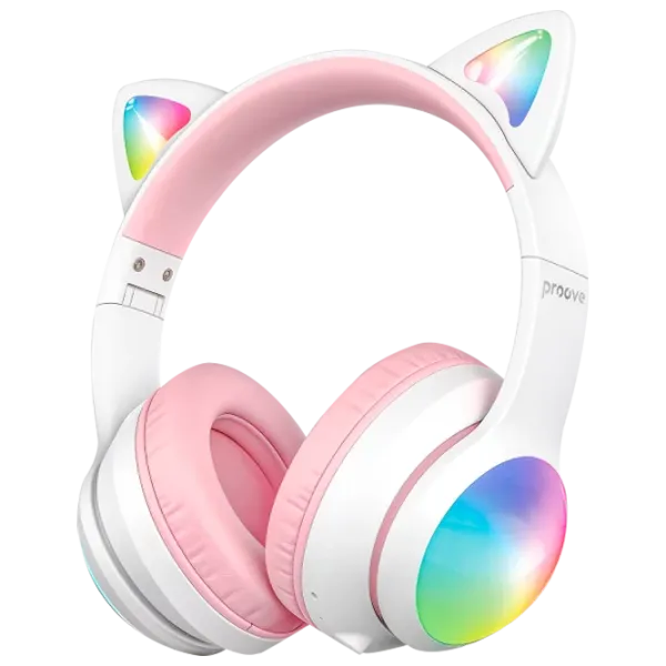 Căști Proove Kids LumiCat White Pink Fără fir/ Pentru copii photo 1