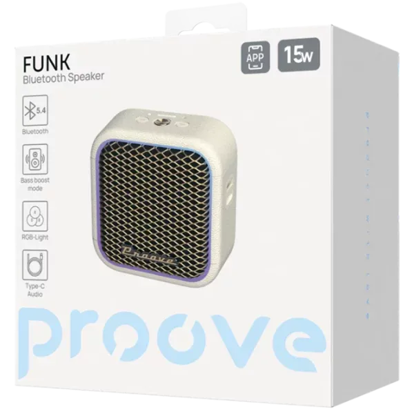 Boxă portabilă Proove Funk 15 W/ Beige photo 6