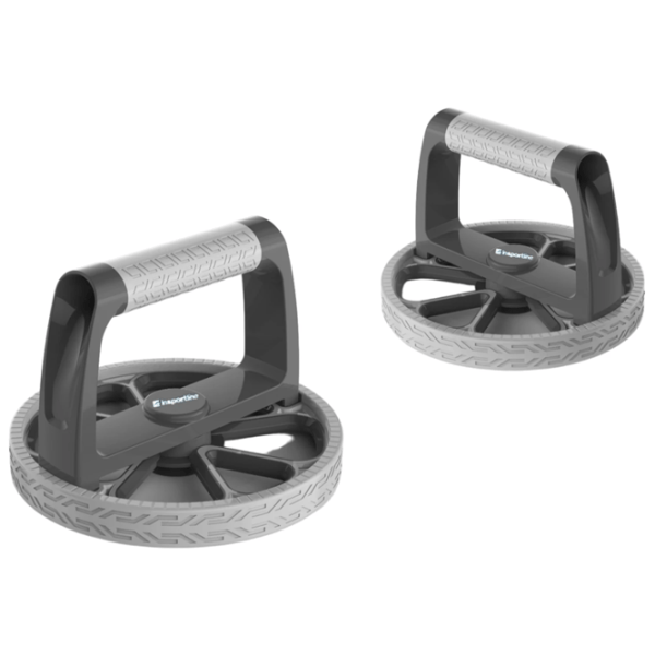 Roată pentru abdomen Insportline Pushabroll 3-in-1 Gray photo 4