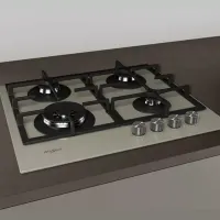 Plită încorporabilă pe gaz Whirlpool GOFL 629/SH EE Inox / Beige photo 4