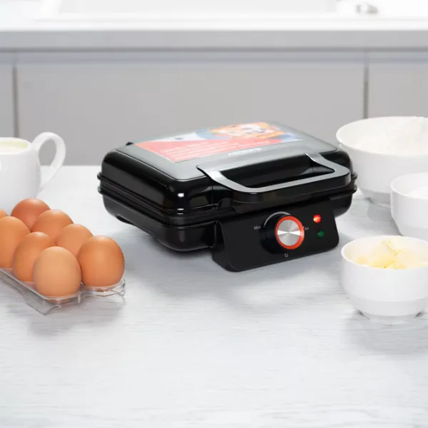 Aparat de vafe Ardesto SM-L100LWAFFL 1200 W / Black photo 5