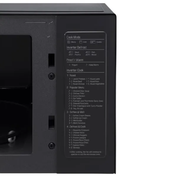 Cuptor cu microunde LG MH6565DPR Standart / 1000 W / Black photo 5