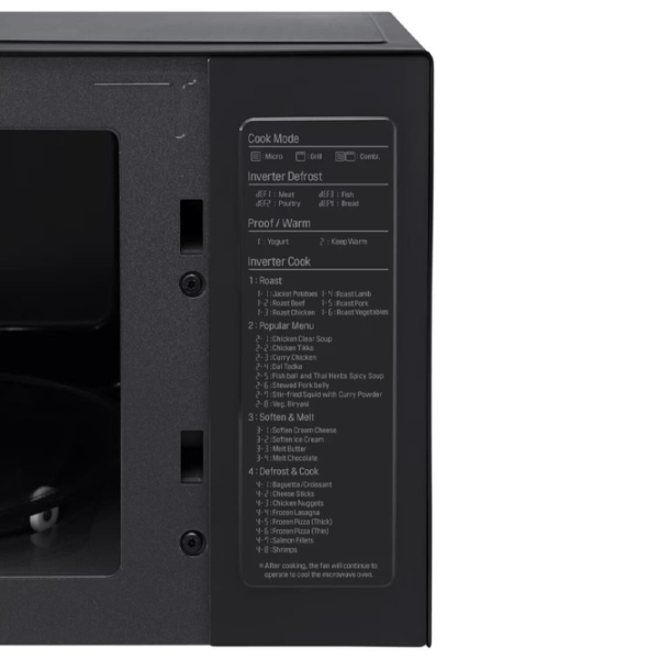 Cuptor cu microunde LG MH6565DPR Standart / 1000 W / Black photo 5