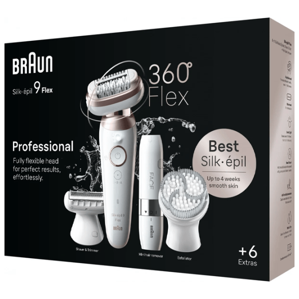 Epilator Braun SES9360 3D Uscată / Gold White photo 2