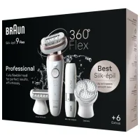 Epilator Braun SES9360 3D Uscată / Gold White photo 2