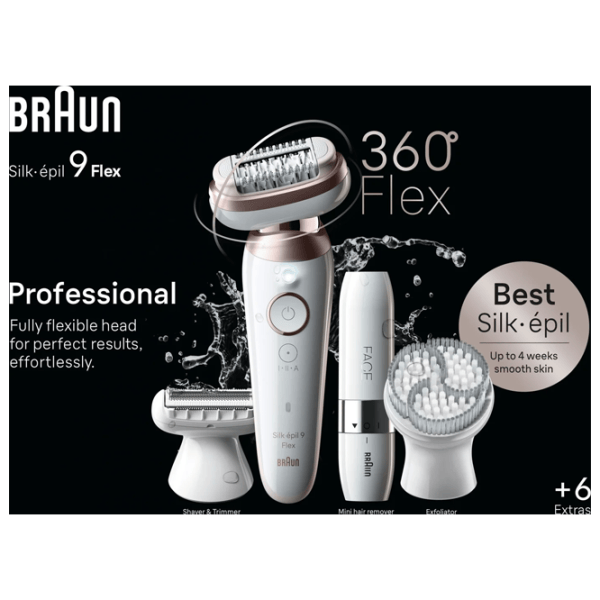 Epilator Braun SES9360 3D Uscată / Gold White photo 5