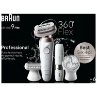Epilator Braun SES9360 3D Uscată / Gold White photo 5