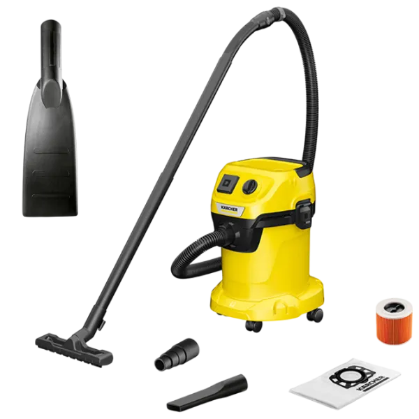 Aspirator industrial KARCHER WD 3 V-17/4/20 + WD 6.959.547.0 1000 W / Yellow photo 1