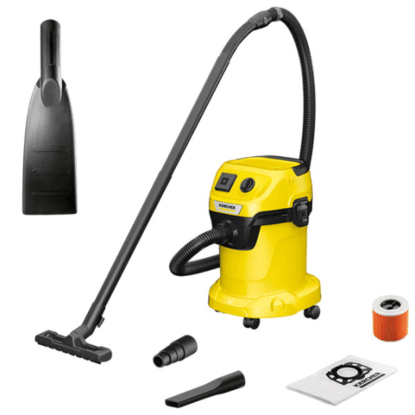Aspirator industrial KARCHER WD 3 V-17/4/20 + WD 6.959.547.0 1000 W / Yellow photo 1