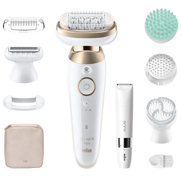 Epilator Braun SES9481 3D Umedă / Gold White photo 2