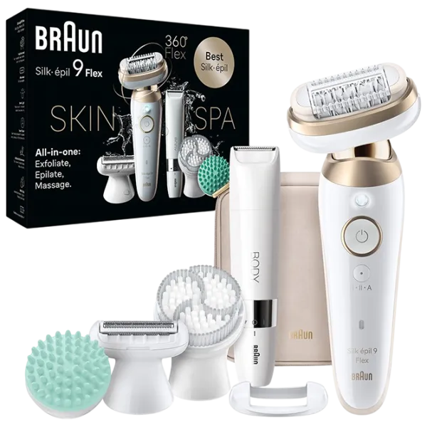 Epilator Braun SES9481 3D Umedă / Gold White photo 3