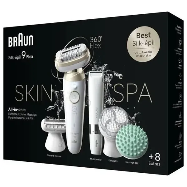 Epilator Braun SES9481 3D Umedă / Gold White photo 5