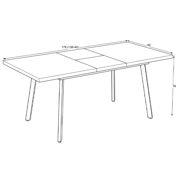Masă de bucătărie extensibilă Magnus Lini MDF/ Rivoli photo 6