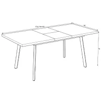 Masă de bucătărie extensibilă Magnus Lini MDF/ Rivoli photo 6