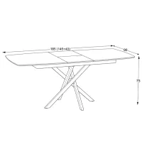 Masă de bucătărie extensibilă Magnus Filis MDF/ Zirve photo 6