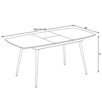 Masă de bucătărie extensibilă Magnus Yense MDF/ Irony photo 6