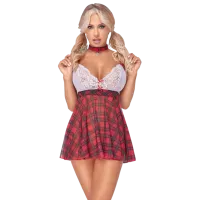 Set lengerie Cottelli Schoolgirl Plaid (M) Red