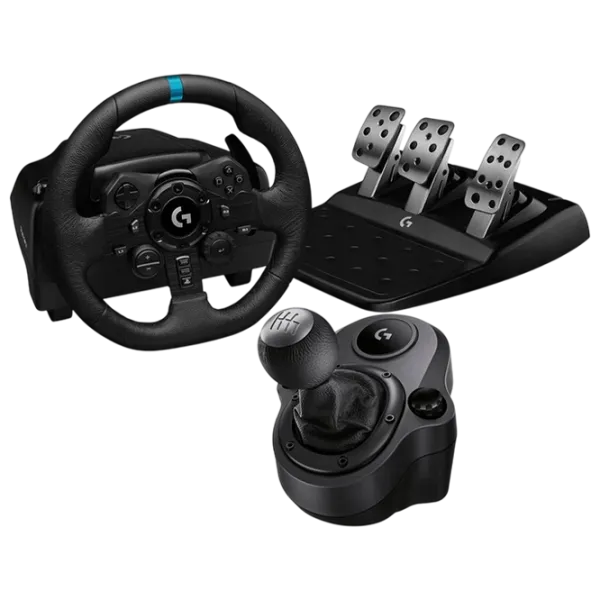 Volan Logitech G923 + Shifter Bundle Cu fir / 21 buttons / Black photo 1