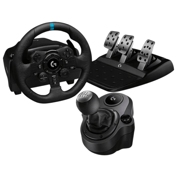 Volan Logitech G923 + Shifter Bundle Cu fir / 21 buttons / Black photo 1