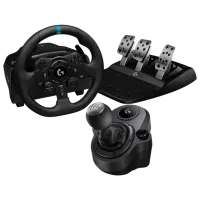 Руль Logitech G923 + Shifter Bundle Проводная / 21 buttons / Черный