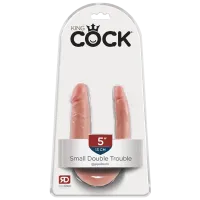 Дилдо King Cock DOUBLE TROUBLE (30 см) / Бежевый
