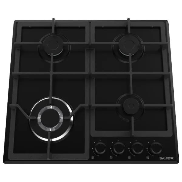 Plită încorporabilă pe gaz Bauer Rio 6L4GT FFD MBL Inox / Black photo 1